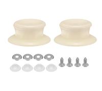 QUARKZMAN 2Pcs Boutons de Remplacement pour Couvercles de Casseroles, Poignées de Maintien en Plastique pour Couvertures de Poêles et Ustensiles de Cuisine, Beige