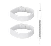QUARKZMAN 2pcs Bracelet De Monture En Cuir 18mm Remplacement De Monture Fixateur De Bracelet Retenue Anneaux De Fixation, Blanc