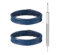 QUARKZMAN 2pcs Bracelet De Monture En Cuir 22mm Remplacement De Bracelet De Monture Attache Fixateur Anneaux De Fixation De Montre, Bleu Foncé