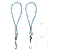 QUARKZMAN 2Pcs Bracelet Porte-Clés Bling, Porte-Clés À Poignet En Strass, Porte-Clés Étincelant De Remplacement Avec Attache Pour Femmes, Porte-Téléphone, Porte-Cartes De Crédit, Bleu Lac