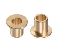 QUARKZMAN 2pcs Bride Roulement Manchon 10mm Alésage 14mm OD 20mm Longueur 2mm Bride Épaisseur Bronze Douille Autolubrifiant Douilles Manchon pour Industriel Équipement