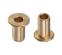 QUARKZMAN 2pcs Bride Roulement Manchon 8mm Alésage 12mm OD 25mm Longueur 2mm Bride Épaisseur Bronze Douille Autolubrifiant Douilles Manchon pour Industriel Équipement
