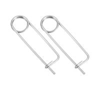 QUARKZMAN 2pcs Broches En Acier Inoxydable, 0.08x2.95 Pouce (2x75mm) Goupille De Sécurité À Ressort En Forme De Broche, Attache Rapide Pour Jardin, Ferme, Pelouse, Rectangle