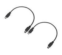 QUARKZMAN 2Pcs Câble De Prolongation PS/2 Pour Souris Et Clavier 6 Broches 0.98 Pieds Mâle À Mâle Pour PC, Noir