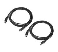 QUARKZMAN 2Pcs Câble De Prolongation PS/2 Pour Souris Et Clavier 6 Broches 9.84 Pieds Mâle Vers Femelle Pour PC, Noir