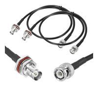 QUARKZMAN 2Pcs Câble RG58BN Vrs BNCoir 1.6ft, 50 Ohm Faible Perte BNC Mâle Vers BNC Femelle Bulkhead Câble Coaxial D'extension Jumper Pour Spectrum Analyzer Antenna, Ham Radio, Oscilloscope