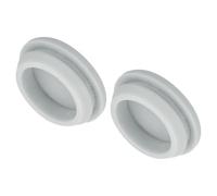 QUARKZMAN 2Pcs Cache Trou Meuble Bouchon Silicone 27mm Diamètre de Montage Gris Largeur de Rainure Étroite 2.5mm Joint de Panneau Rond pour Cloisons de Cuisine, Couvercle d'Étanchéité