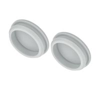 QUARKZMAN 2Pcs Cache Trou Meuble Bouchon Silicone 42.6mm Diamètre de Montage Gris Largeur de Rainure Étroite 5mm Joint de Panneau Rond pour Cloisons de Cuisine, Couvercle d'Étanchéité