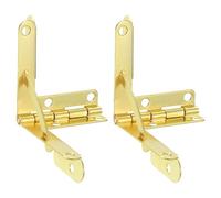 QUARKZMAN 2Pcs Charnière De Boîte Quadrant, 31x36mm Boîtiers De Charnière Bras De Retenue Latéral 90 Degrés Charnières De Support Pliantes Pour Boîtes À Bijoux À Bordeaux En Or