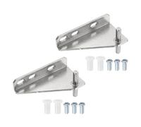 QUARKZMAN 2Pcs Charnières De Porte De Congélateur En Acier Inoxydable De Remplacement, Charnière À Colonne Centrale, Distance De L'Axe Gauche 1.46" Pour Réfrigérateur Avec Vis Et Bague