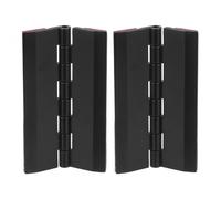 QUARKZMAN 2Pcs Charnières en Acrylique, 75x45mm Charnière auto-Adhésive, Charnières Pliantes pour Piano Continu, pour Tiroir d'Armoire, Présentoir de Bricolage, Noir