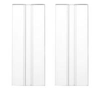 QUARKZMAN 2Pcs Charnières Flexibles En Acrylique, 100x39mm Charnière Vivante Invisible, 360° Transparent Continue Piano À Profil Bas Flex Pour Meubles DIY, Support D'Exposition, Armoires