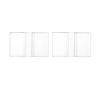 QUARKZMAN 2Pcs Charnières Flexibles En Acrylique, 25x39mm Charnière Invisible Vivante, 360° Transparent Continue Piano À Profil Bas Flex Charnière Pour Meubles DIY, Support D'affichage,