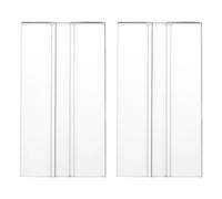 QUARKZMAN 2Pcs Charnières Flexibles En Acrylique, 75x39mm Charnière Invisible Vivante, 360° Transparent Continue Piano À Profil Bas Flex Pour Meubles DIY, Présentoir, Armoires