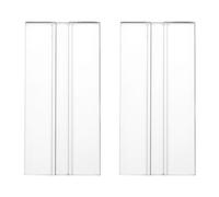 QUARKZMAN 2Pcs Charnières Flexibles En Acrylique, 80x39mm Charnière Vivante Invisible, 360° Transparente Continue Piano À Profil Bas Flex Pour Meubles DIY, Présentoir, Armoires