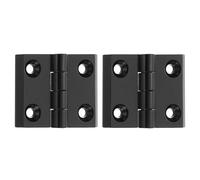 QUARKZMAN 2Pcs Charnières Réglables 180 Degrés, 50mmx62mm Charnières À Feuillage Verrouillable En Alliage De Zinc, Charnière À Feuillage Battant Pour Boîtes En Bois, Noir