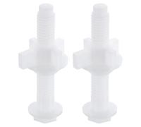 QUARKZMAN 2Pcs Charnières Siège Toilette Vis, Blanc Universel Plastique Charnière Siège Avec Écrous Et Rondelles Pour Fixer Le Siège Toilette Supérieur