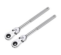 QUARKZMAN 2Pcs liquet À Tête Pivotante 6mm Métrique Acier Au Carbone Chrome Plaqué Libération Rapide 12-Points 72-Dents Avec Poignée Anti-dérapante Pour Auto Réparation Machine