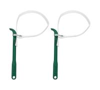 QUARKZMAN 2Pcs Clé À Sangle Réglable 12 Inch Poignée Sangle Clé À Sangle Clé Pour Filtre À Huile Pour Remplacer Filtre À Eau Filtre À Huile Joints PVC Tuyau, Vert Blanc