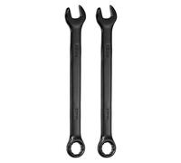 QUARKZMAN 2pcs Clé Combinée Métrique 10mm 12-Point Box & Open End Double Ended Wrenches Spanners Tools Pour Household Automotive Machinery DIY Repair, Black