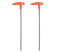 QUARKZMAN 2pcs Clé Hexagonale à Poignée en T 5mm Métrique CR-V Bras Extra Long n T Clés Hexagonales Internes Clé Outil de Réparation pour Entretien Automobile et Domestique, Orange