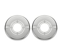 QUARKZMAN 2pcs Collier De Paroi Fendu 0.98" (25mm) Plastique Rond Réglable Collier De Tuyau Couvercle Clip-on Rosace Pour Siphon Sous Évier Tuyau Radiateur Pour Salle De Bain, Argent