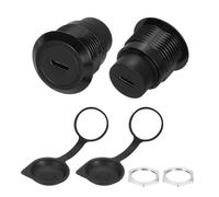 QUARKZMAN 2Pcs Connecteur Panneau Type C, Connecteur USB C Pass Through, Extension Bulkhead 10Gbps Noir pour Maison/Bureau/Industriel