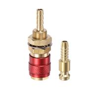 QUARKZMAN 2Pcs Connecteur Rapide pour Gaz et Eau pour Tube de Diamètre Intérieur 6mm avec Tuyau pour Torche de Soudage à Connecteurs Rapides Tig 12 18 20 27, Libération de Gaz, Rouge