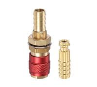 QUARKZMAN 2Pcs Connecteur Rapide pour Gaz et Eau Raccords Rapides Rouge | pour Tube de Diamètre Intérieur 10mm avec Tuyau pour Torche de Soudage Tig 12 18 20 27, de Connexion de Gaz