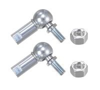 QUARKZMAN 2Pcs CS8 M5 Joint à Rotule D'Angle, Filetage Droit M5x0.8, Embout à Rotule en Acier A3 autolubrifiant