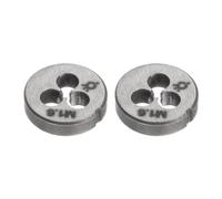 QUARKZMAN 2Pcs de Filières Rondes, Filetage Métrique M1.6 x 0.35 (Droite), Outil de Réparation de Filière en Acier Allié