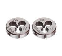 QUARKZMAN 2Pcs de Filières Rondes, Filetage Métrique M3.5 x 0.6 (Droite), Outil de Réparation en Acier Allié pour Découpe de Vis