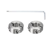 QUARKZMAN 2Pcs Doubles Colliers D'Arbre Fendus, Alésage 12mm 304 Acier Inoxydable Collier De Serrage Monobloc 28mm OD 11mm Épais Collier De Verrouillage Avec Vis De Fixation Pour