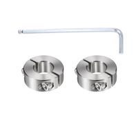 QUARKZMAN 2Pcs Doubles Manchons À Fente Double, Alésage De 16mm 304 Acier Inoxydable Manchon De Serrage Monobloc 34mm OD 13mm Épais Collier De Verrouillage Avec Vis De Fixation Pour