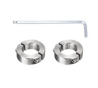 QUARKZMAN 2Pcs Doubles Manchons Fendus, Alésage 28mm 304 Acier Inoxydable Manchon de Serrage Monobloc 48mm OD 15mm Épais Collier de Verrouillage avec Vis de Fixation pour Machines-Outils