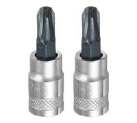 QUARKZMAN 2Pcs Douille À Embout Phillips 1/4" Drive PH3 Acier S2 Tête Cruciforme Embouts De Tournevis Douille Adaptateur Acier CR-V Pour Réparation Écrous Hexagonaux Boulons Axe Auto Maison
