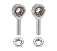 QUARKZMAN 2Pcs Douille À Rotule À Billes M8, Filetage M8x1.25 À Droite, Acier Chromé Auto-Lubrifiant Douille À Rotule Angulaire Pour Porte À Charnière, Automobile