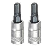 QUARKZMAN 2Pcs Douille Hexagonale 1/4" Pour H5 Acier S2 Tête Hexagonale Mèches De Tournevis Adaptateur Douille Acier CR-V Pour Réparation Écrous Hexagonaux Boulons Axe Auto Maison