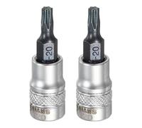 QUARKZMAN 2Pcs Douille Torx 1/4" Drive T20 Acier S2 Embout Tournevis Torx Adaptateur Douille Acier CR-V Pour Home Auto Axe Hex Ecrous Boulons Reparation