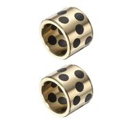 QUARKZMAN 2Pcs Douilles à Manchon 20mm Alésage X 26mm Od X 20mm Hauteur, Bagues Enveloppées sans Huile en Laiton Graphite, Jdb Bagues en Laiton Coulé Lubrifiant au Graphite