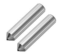 QUARKZMAN 2Pcs Dresseurs de Diamant, 10mm x 45mm (13/32" x 1-3/4") Pointe Conique Unique Outil de Dressage de Roue de Meulage Ronde Stylo Soudé en Diamant, Ton Argent