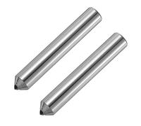 QUARKZMAN 2Pcs Dresseurs de Diamant, 8mm x 50mm (5/16" x 2") Pointe Conique Unique Outil de Dressage de Meule Ronde Stylo Soudé en Diamant, Ton Argent