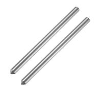QUARKZMAN 2Pcs Dresseurs de Diamant, 9,5mm x 152mm (3/8" x 6") Pointe Conique Unique Outil de Dressage de Roue de Meulage Ronde Stylo Soudé en Diamant, Ton Argent