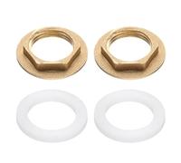 QUARKZMAN 2Pcs Écrous De Serrage 1/2 Pouce BSP Femelle Hex Écrou De Serrage | En Laiton Pour Raccord De Tuyau, Bride À Trou Unique Pour Robinet Écrou De Serrage Avec Joint En Silicone Évier