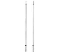 QUARKZMAN 2Pcs Embout À Tête Hexagonale Plate 3mm (H3) Pointe 1/4" Tige Hexagonale 200mm (8") Long Magnétique Professionnel Grade Acier S2 Métrique Hexagone Embout Pour Perceuse Clé À Choc