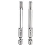QUARKZMAN 2Pcs Embout À Tête Hexagonale Plate 5mm (H5) Pointe 1/4" Tige Hexagonale 65mm (2.56") Long Magnétique Grade Professionnel Acier S2 Métrique Hexagone Embout Foret Clé À Choc
