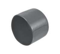 QUARKZMAN 2Pcs Embout Caoutchouc 52mm(2 1/16") Id, 40mm Hauteur en Vinyle pour Tubes Ronds, Protège-Filetages de Vis Gris Foncé
