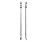 QUARKZMAN 2Pcs Embout de Tournevis à Double Extrémité Magnétique 5mm PH2/SL6 6"/150mm 1/4" Tige Hexagonale CR-V Acier Embout de Tournevis Plat Cruciforme Phillips pour Perceuse à Percussion