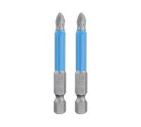 QUARKZMAN 2Pcs Embout de Tournevis Cruciforme Phillips PH2 Acier S2 1/4" Tige Hexagonale 70mm/2.76" Longueur Forets Électriques à Tête Cruciforme Magnétique