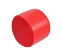 QUARKZMAN 2pcs Embouts en Caoutchouc, 52 mm ID Vis Filetage Protecteur en PVC Embouts de Protection Flexible pour Tube Métallique, Câbles, Fils, Tige, Écrou et Cache Boulon, Rouge